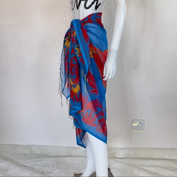 Swimsuit cover tropical design from India - Picture 11 of 11